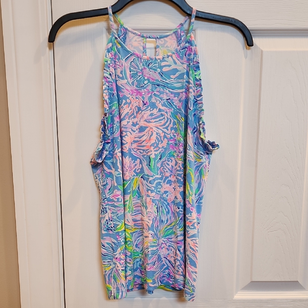 Colorful Floral Sleeveless Top